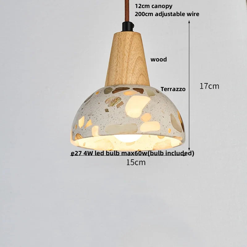 TerraLume LED Hanglamp – Moderne Terrazzo & Koper Designlamp