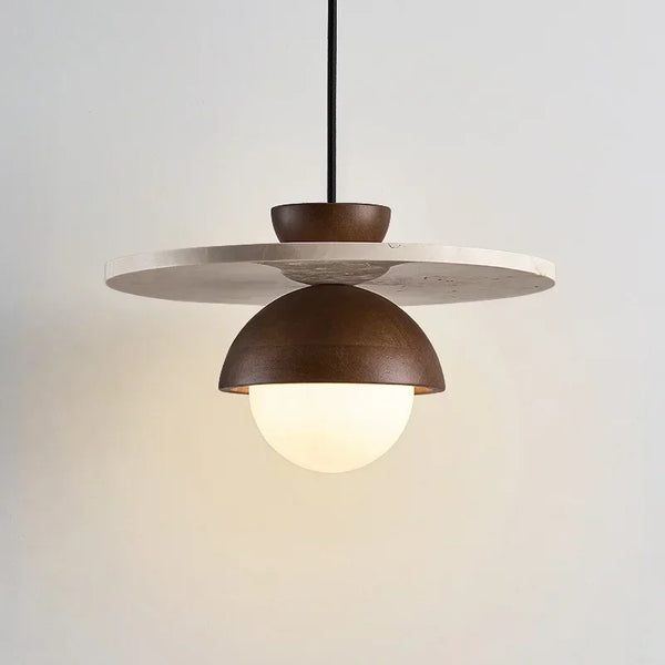 Deense Creatieve LED Hanglamp Walnoothout Voor Slaapkamer & Woonkamer