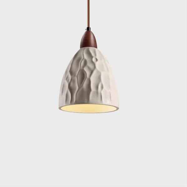 Wabi-Sabi Hanglamp – Microcement LED Pendel Ø E27 Vintage/Nordic