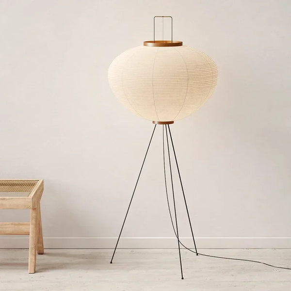 Noguchi Akari Rijstpapier Vloerlamp – Japanse Wabi Sabi Staande Lamp
