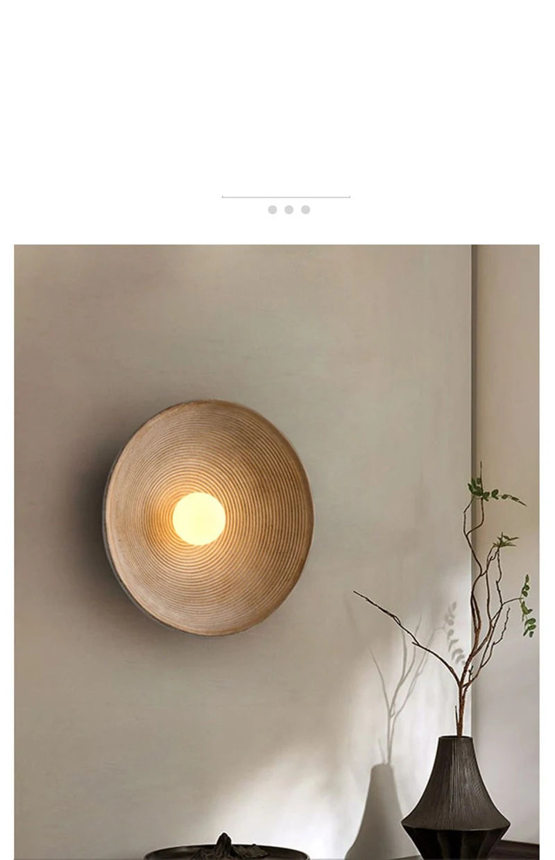 Nordic LED Wandlamp Wabi Sabi – Retro Slaapkamer & Hotel Wandverlichting