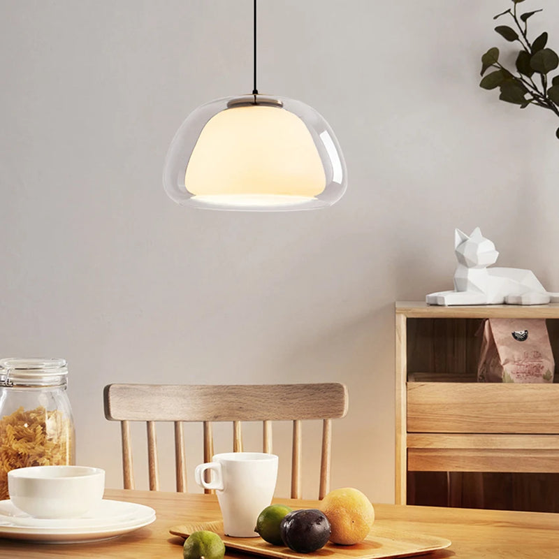 Hanglamp Glas Ø25/40cm Nordic Modern Voor Woon- & Eetkamer
