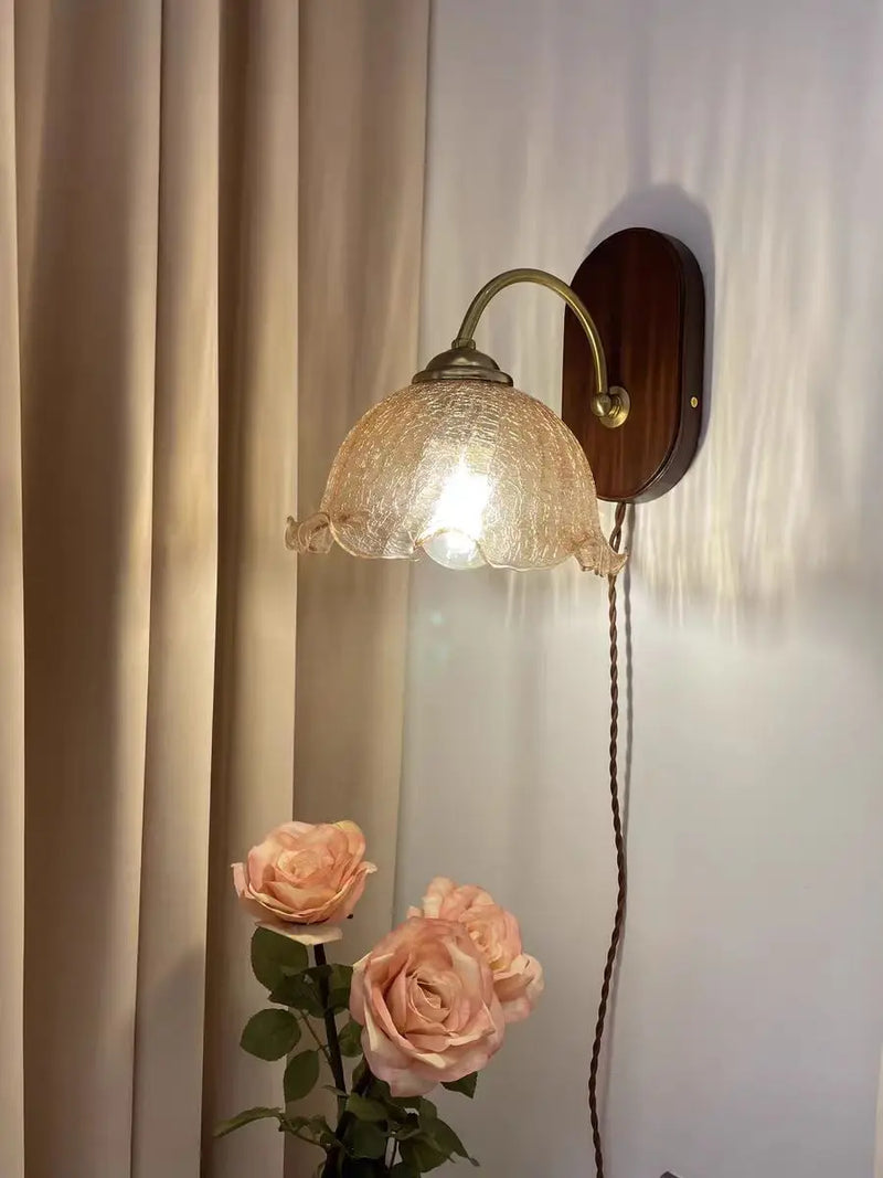 LED Wandlamp Hout & Koper – Vintage Bedlamp voor Woonkamer & Bad