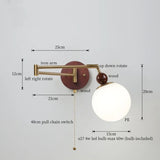 Nordic LED Wandlamp Ivory – Moderne Wandlamp met Trekschakelaar