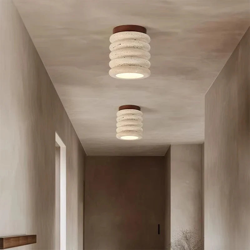 Wabi Sabi Travertin Plafondlamp