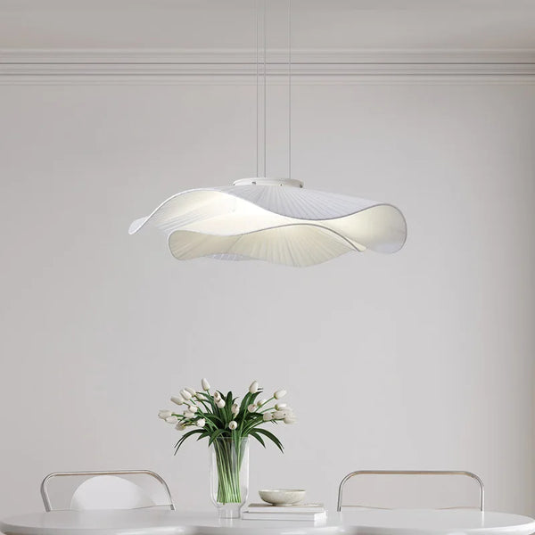 Moderne Stoffen LED Hanglamp – Dimbare Nordic Plafondlamp E27 Wit