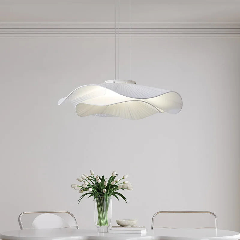 Moderne Stoffen LED Hanglamp – Dimbare Nordic Plafondlamp E27 Wit