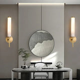 Marmeren Wandlamp – Moderne LED Bedlamp met Messing Accenten