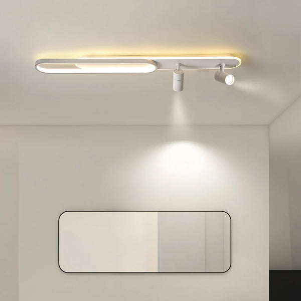 Moderne LED Plafondlamp met Spot – Zwart/Wit/Goud Dimbaar