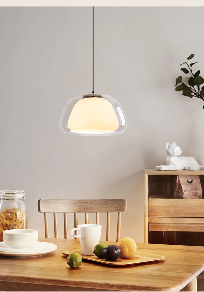 Hanglamp Glas Ø25/40cm Nordic Modern Voor Woon- & Eetkamer