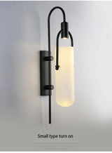 Moderne LED Wandlamp – Glas & Metaal Slaapkamer/Woonkamer Goud/Zwart