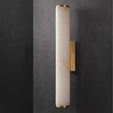 Marmeren Wandlamp – Luxe Messing LED Cilinder 30–60cm