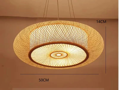BambuLoom Grace: Handgemaakte Bamboe Rieten Hanglamp