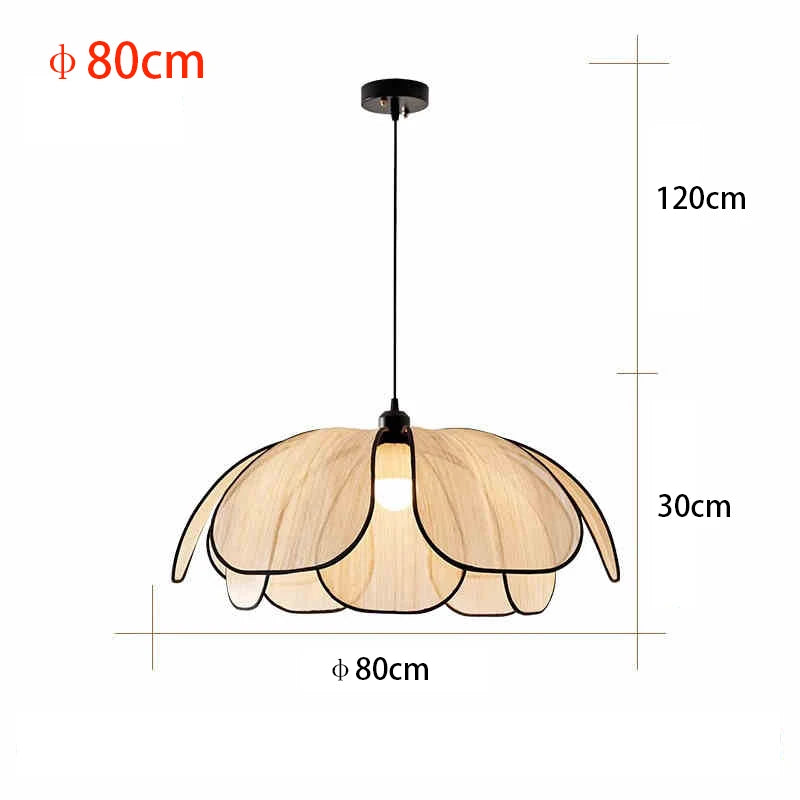Vintage Lotus Hanglamp Handgeweven E27 Voor Woonkamer & Slaapkamer