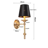 Vintage Wandlamp  E27 Zwart/Wit Voor Slaapkamer & Woonkamer