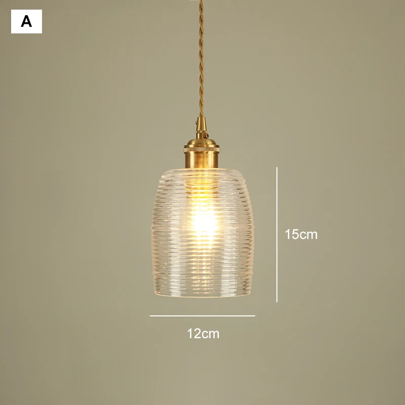 Moderne Franse Retro Hanglamp – Gouden Glazen LED Plafondlamp Eetkamer