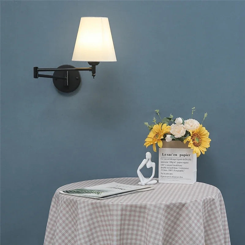 Nordic Wandlamp LED Opvouwbaar Zwart/Goud Voor Slaapkamer & Studie