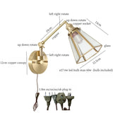 Nordic LED Wandlamp Glas – Verstelbaar, Trekschakelaar, Sfeerverlichting