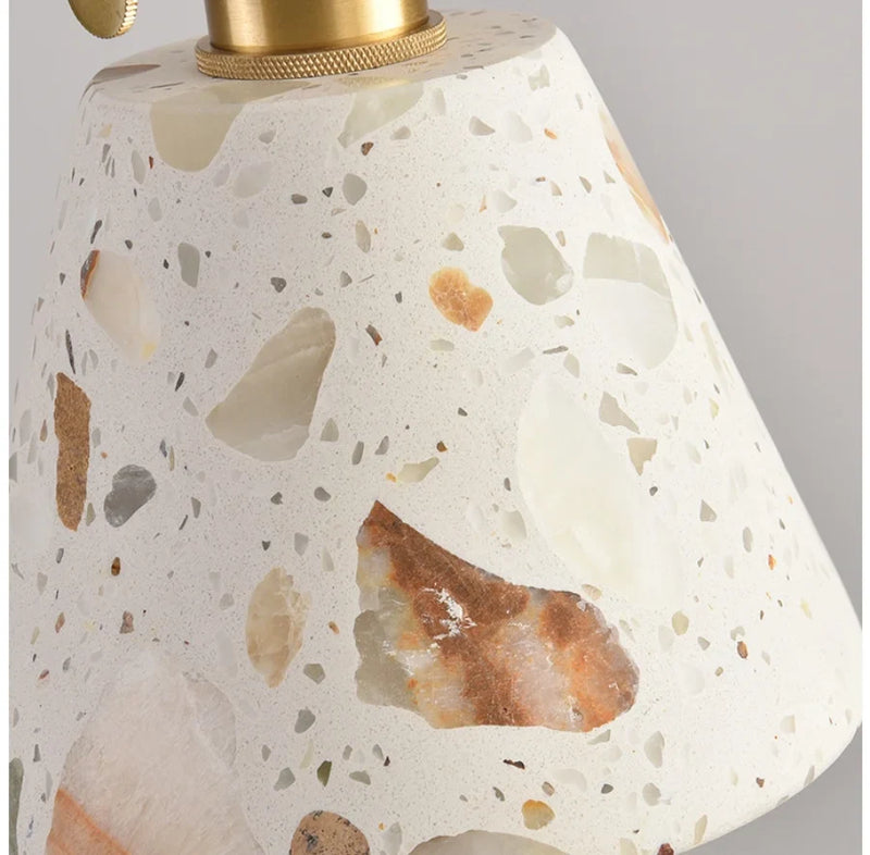 TerraLume LED Hanglamp – Moderne Terrazzo & Koper Designlamp