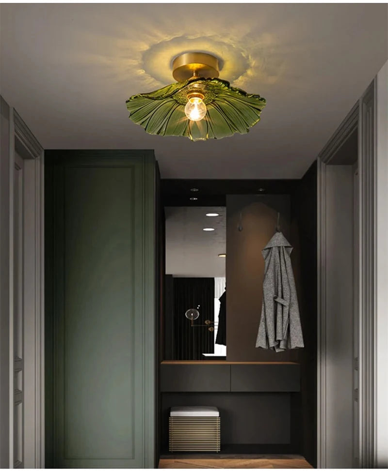 Vintage Bloem Hanglamp Glas E27 Voor Woonkamer, Slaapkamer & Bedside
