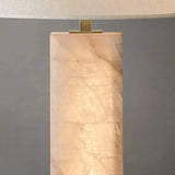 Moderne Marmeren Tafellamp LED met Stoffen Kap – Slaap- & Woonkamer