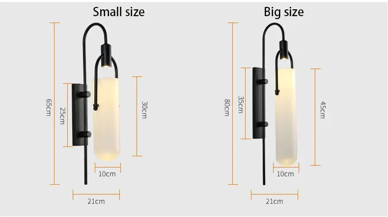 Moderne LED Wandlamp – Glas & Metaal Slaapkamer/Woonkamer Goud/Zwart