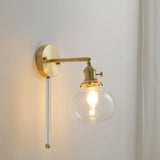 Pull Chain Wandlamp E14 LED Goud Nordic Modern Voor Slaapkamer & Bad