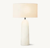 Moderne Marmeren Tafellamp LED met Stoffen Kap – Slaap- & Woonkamer
