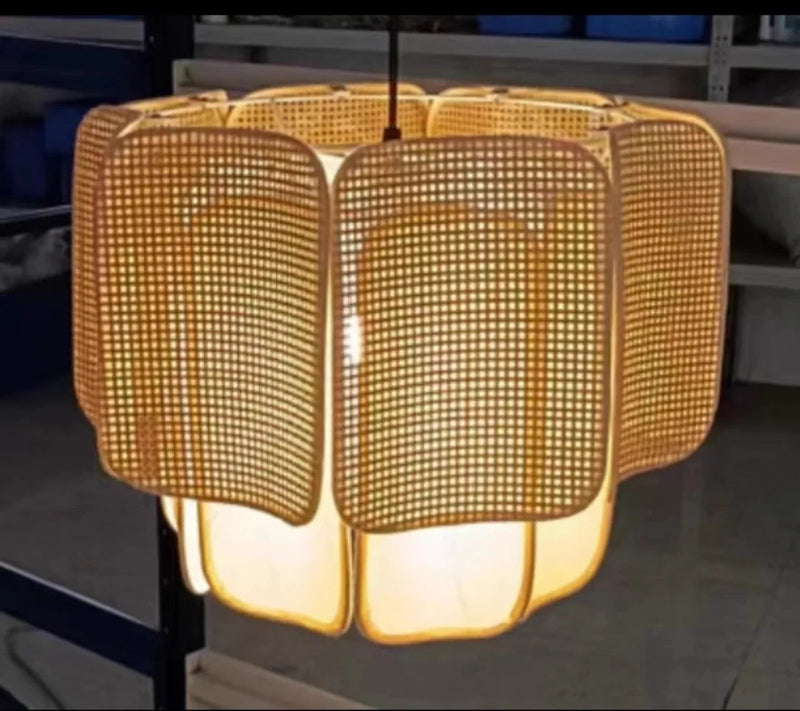 Japanse Wabi Sabi Boheemse Rotan Hanglamp