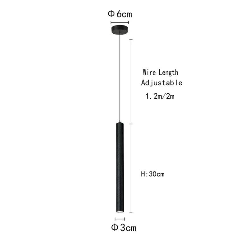 Moderne Nordic LED dubbele hanglamp – cilindervormig design voor eetkamer