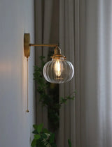 Pull Chain Wandlamp E14 LED Goud Nordic Modern Voor Slaapkamer & Bad