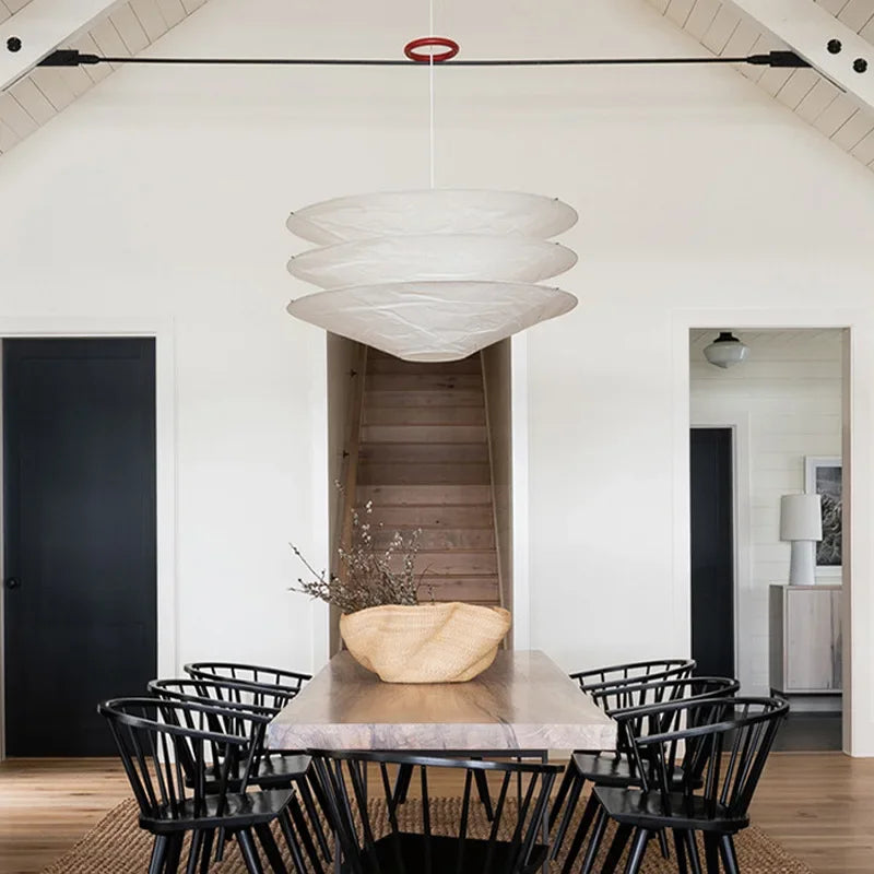 Scandinavische Papieren Hanglamp E27 5-Lichts Voor Woonkamer & Keuken