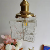 Japanse Vintage Glazen Hanglamp Brass LED Voor Slaapkamer & Eettafel