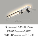 Moderne LED Plafondlamp met Spot – Zwart/Wit/Goud Dimbaar