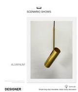 Moderne LED Hanglamp Aluminium Zwart Goud 2-Lichts Voor Woonkamer