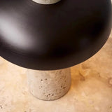 Travertin Paddenstoel Tafellamp – Wabi-Sabi Designer LED Bedlamp