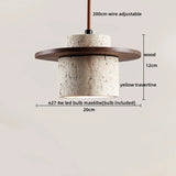 Travertin LED Hanglamp – Japanse Stijl Steen Pendant Light