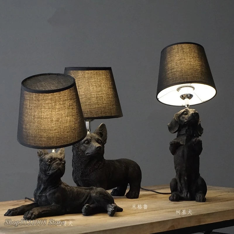 Denemarken Puppy Tafellamp E27 LED Voor Kinderkamer & Slaapkamer