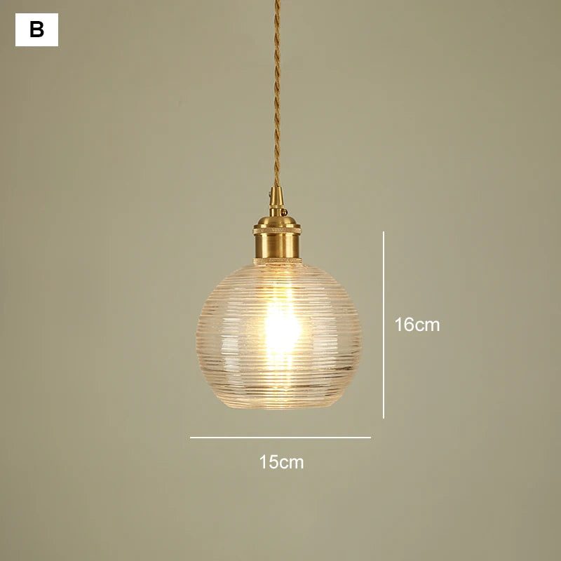 Moderne Franse Retro Hanglamp – Gouden Glazen LED Plafondlamp Eetkamer