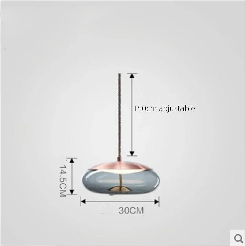 Moderne LED glazen hanglamp – kroonluchter voor woonkamer & keuken