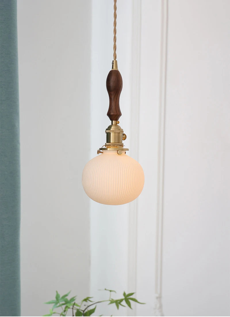 Japanse Keramische Hanglamp – Scandinavische Witte Plafondlamp E27