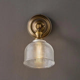 Koperen Wandlamp – Vintage LED Sconce met Helder Glas E14