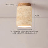 Wabi-Sabi Plafondlamp – Travertin Steen LED Ø12cm/Ø15cm