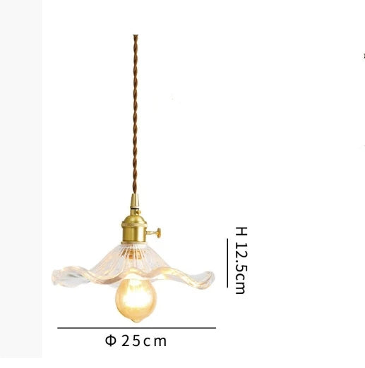 Moderne LED Hanglamp – Gekleurd Glas & Koper E27 Plafondlamp