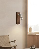Wandlamp met Schakelaar – Hout & Messing, Goud/Zilver, E27 LED