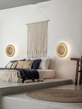 Travertin Wandlamp – Wabi-Sabi LED Natuursteen Bedlamp