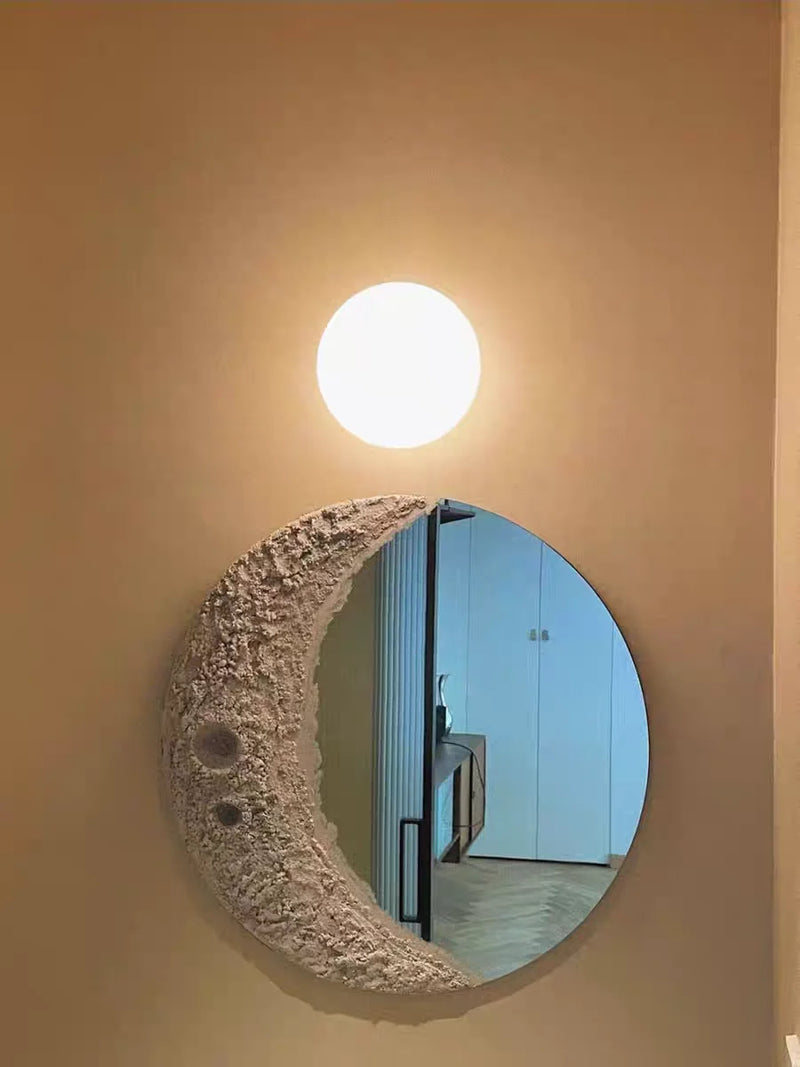 LumoSphere Witte Glasbol LED Wandlamp