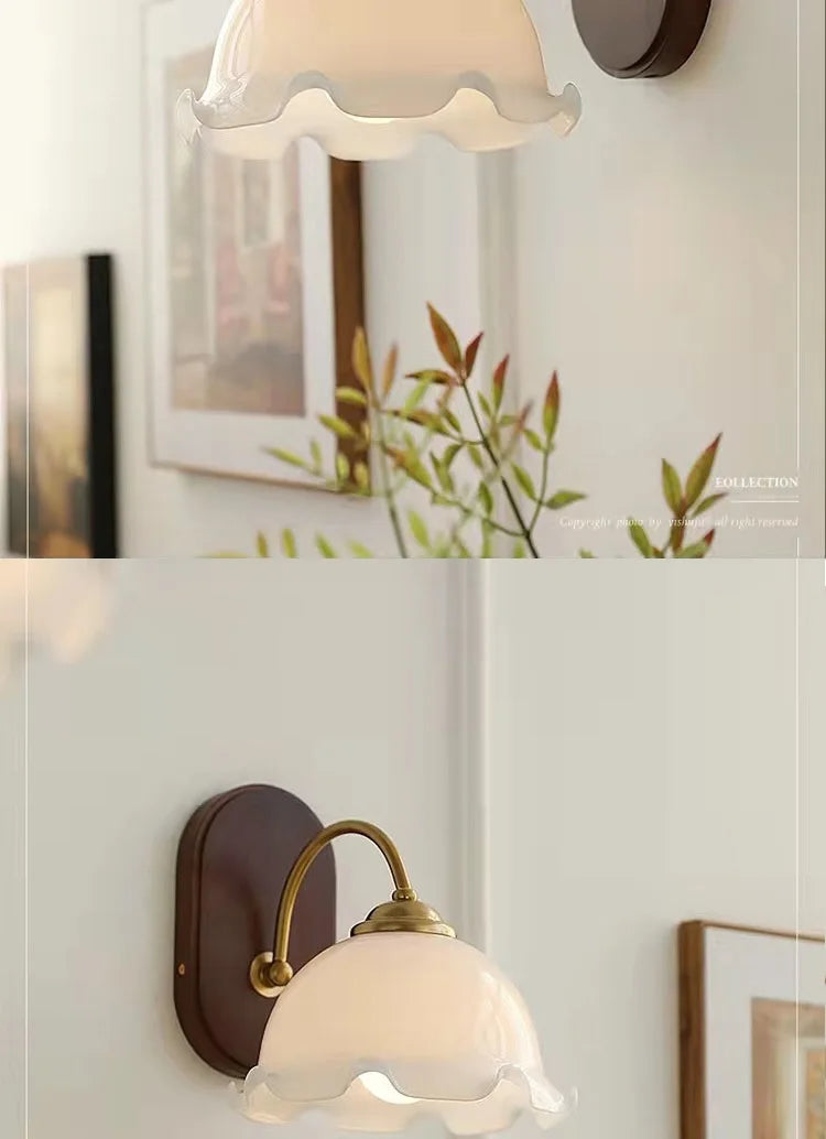 LED Wandlamp Hout & Koper – Vintage Bedlamp voor Woonkamer & Bad