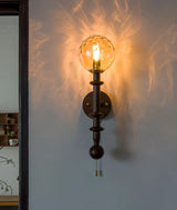 LED Wandlamp Glas & Hout – Vintage Bedlamp voor Woonkamer