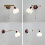 Wandlamp Nordic Wit Pompoen – LED, E27, Draaibare Arm, Moderne Stijl
